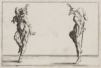 KG 10848
<br/>
Twee dansende Pantalone ("Capricci")
<br/>
<em>Callot, Jacques (1592 - 1635)</em>